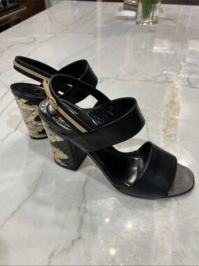 Delman Adria Block Heel Sandals
